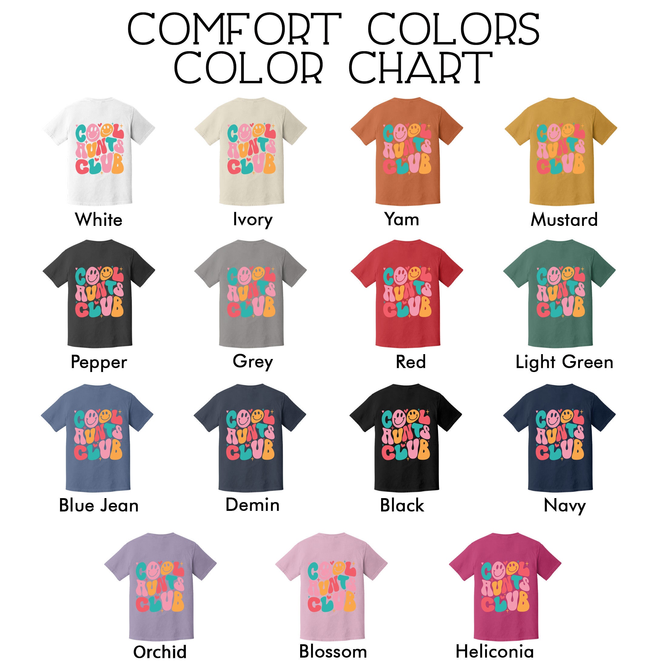 Cool Aunts Club Comfort Color Shirt, Aunt Shirt, Aunt Gift, Aunt Birthday Gift