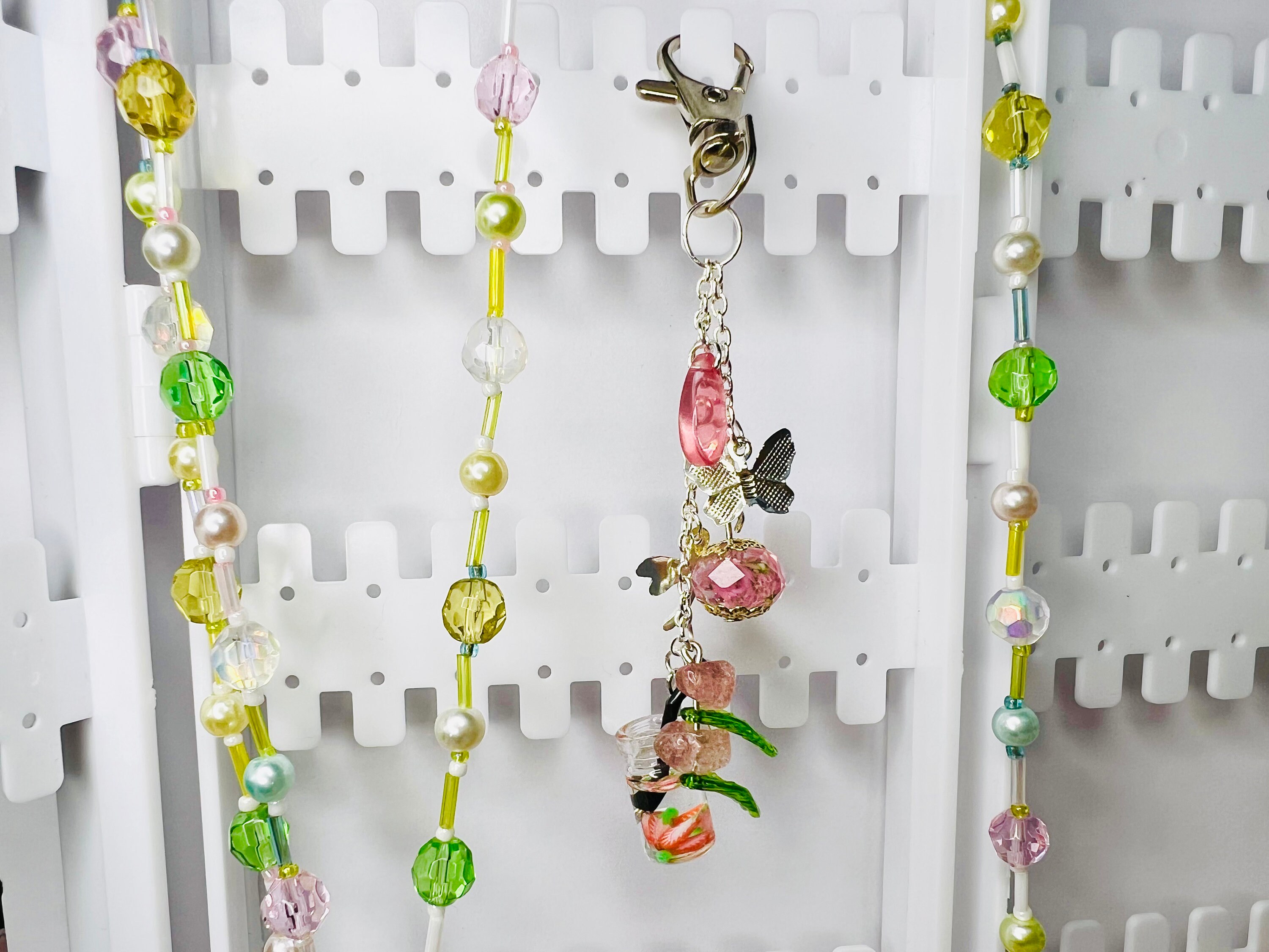 Tropical Juice Drinks Keychains With Milk Tea & Fruit Cocktails Charm