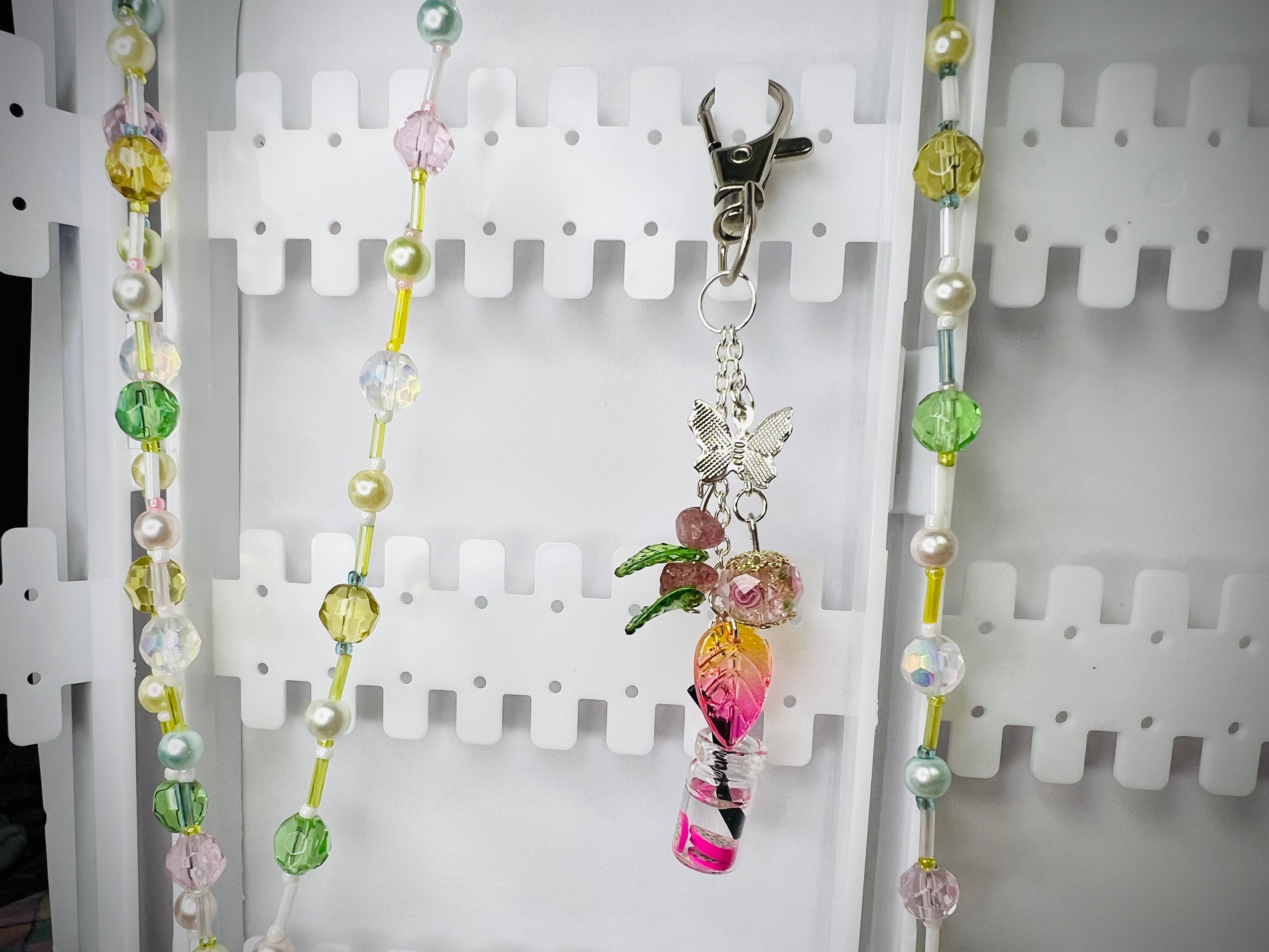 Tropical Juice Drinks Keychains With Milk Tea & Fruit Cocktails Charm