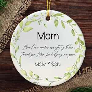 Personalized Mum Gift - Mother&#39;s Day Ornament - Custom Gift for Mum - Mum&#39;s Birthday Gift - Thank You Mum Gift - Unique Present for Mom