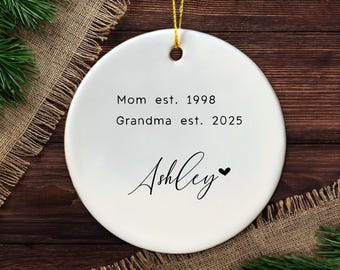 Personalized Mum Ceramic Ornament – Mother's Day Gift, Custom Message