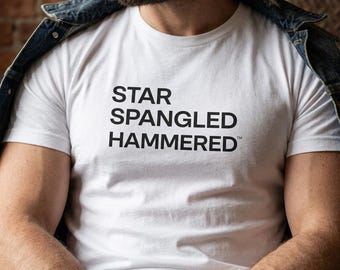 Maglietta Star Spangled Hammered, maglietta divertente per il 4 luglio, maglietta per bere il 4 luglio, maglietta per il 250° anniversario degli Stati Uniti, maglietta per feste patriottiche, indipendenza