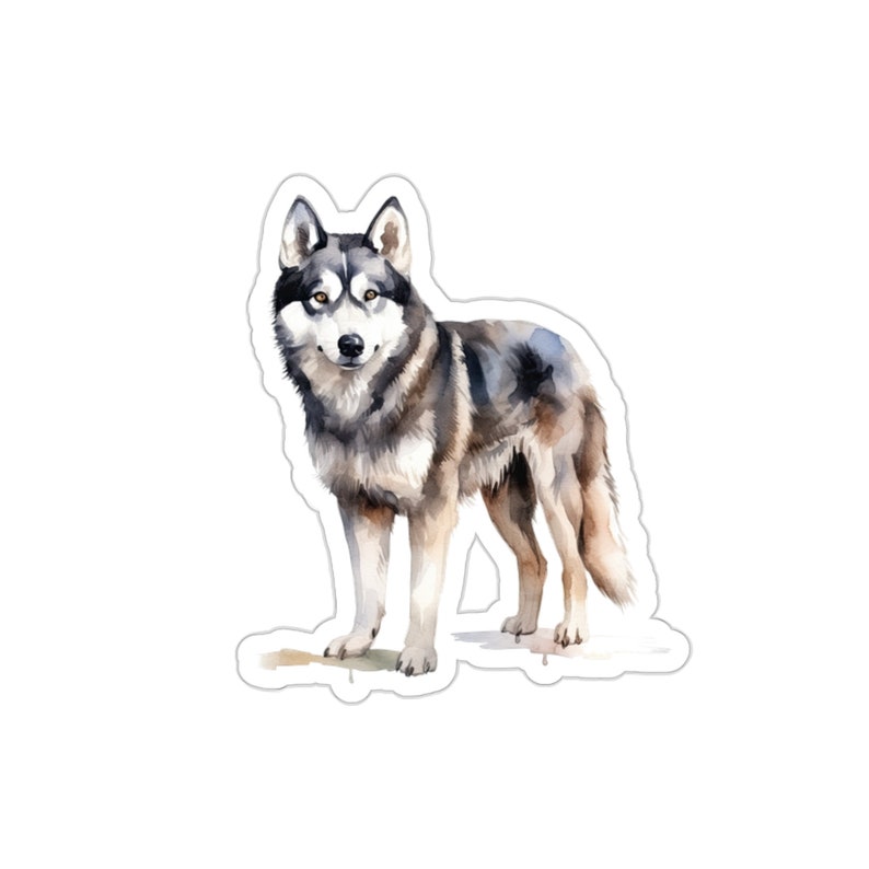 Siberian Husky Watercolor Print Dog Art Print Husky Die-cut Stickers - Etsy