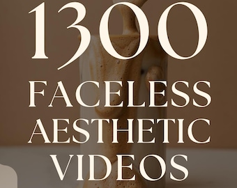 Más de 1300 videos e historias estéticos sin rostro / Perfectos para marketing de afiliados, correo electrónico y redes sociales / Plantillas listas para Instagram digitales