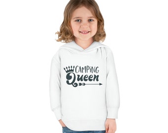 Camping, queen, outdoors, adventure Toddler Pullover Fleece Hoodie