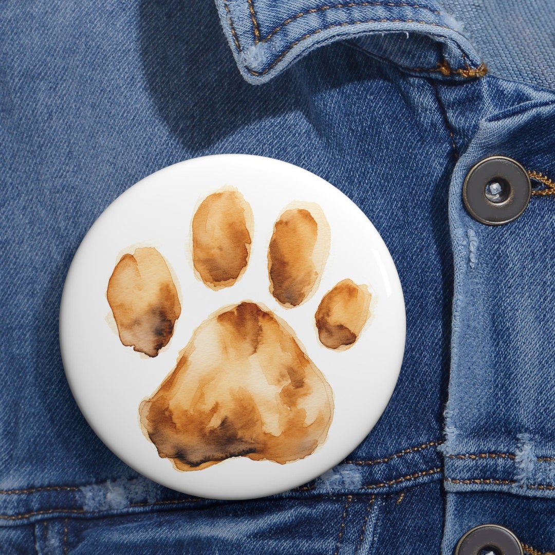 brown-dog-paw-print-art-tan-dog-paw-watercolor-dog-paw-etsy