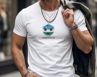 Maglietta Uzbekistan Coppa del Mondo di calcio 2026 / Maglietta per tifosi di calcio dell'Uzbekistan / Maglietta vintage per tifosi del giorno della partita / Regalo per appassionati di calcio uzbeko