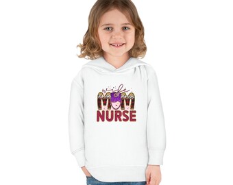 Mom Wife Nurse Family  Toddler Pullover Fleece Hoodie