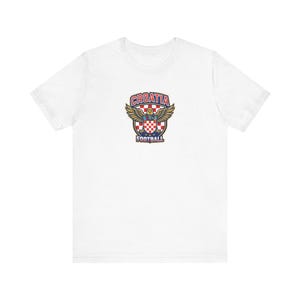 Camiseta con el escudo de la selección croata de fútbol 2026 / Camiseta para aficionados al fútbol de Croacia / Camiseta vintage de día de partido de Croacia / Regalo para aficionados al Mundial para hombres y mujeres imagen 2