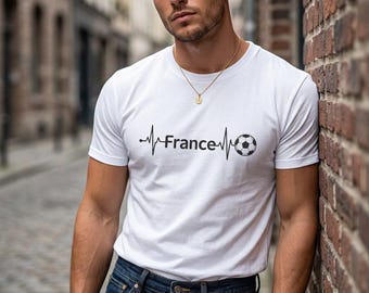 Maglia da calcio France Heartbeat 2026 / Maglietta per tifosi di calcio francesi / Regalo per i sostenitori della Coppa del Mondo / Maglietta per le partite della nazionale francese
