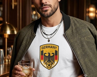 Maglia con stemma della nazionale di calcio tedesca 2026 / Maglietta per tifosi di calcio tedeschi / Maglia vintage per tifosi del giorno della partita / Regalo per la nazionale di calcio tedesca per i Mondiali