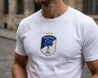 Maglia con stemma della nazionale di calcio francese 2026 / Maglietta per tifosi di calcio francesi / Maglietta vintage per tifosi di calcio francesi / Regalo per tifosi dei Mondiali