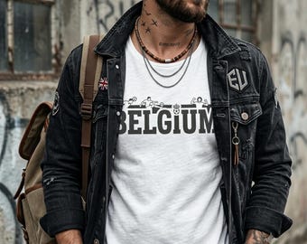 Maglia con stemma della nazionale di calcio belga 2026 / Maglietta per tifosi di calcio belgi / Maglia vintage per tifosi da giorno partita / Regalo per i Mondiali di calcio del Belgio