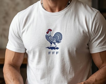 Maglietta da tifoso della nazionale di calcio francese 2026 / Maglietta da tifoso del gallo / Regalo per i tifosi della nazionale di calcio francese / Maglietta da calcio della Francia per i Mondiali 2026