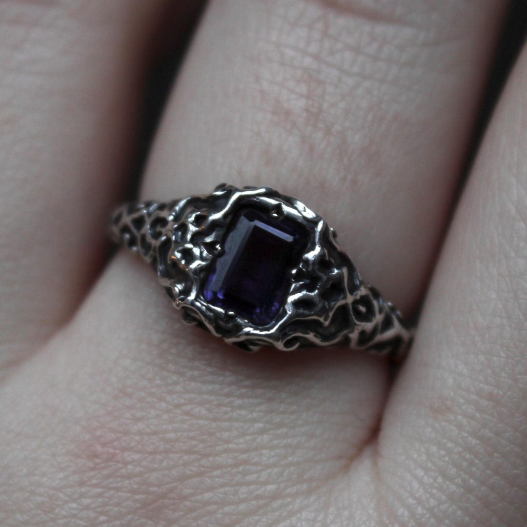 Iolite Shadow Ring, Size T. Handmade Mystical Fantasy Gothic Style. - Etsy