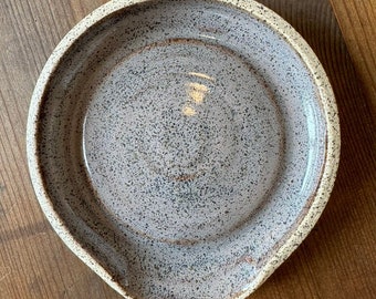 Handmade ceramic spoon rest