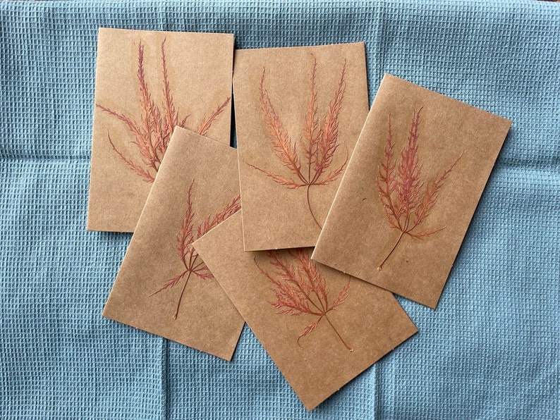 Hand made Japanese maple blank note card set image 1