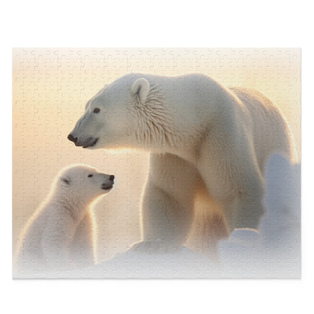 Polar Bears Puzzle 120, 252, 500-piece - Etsy