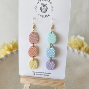 Easter Egg Dangle Earrings for Spring, Gifts for Her