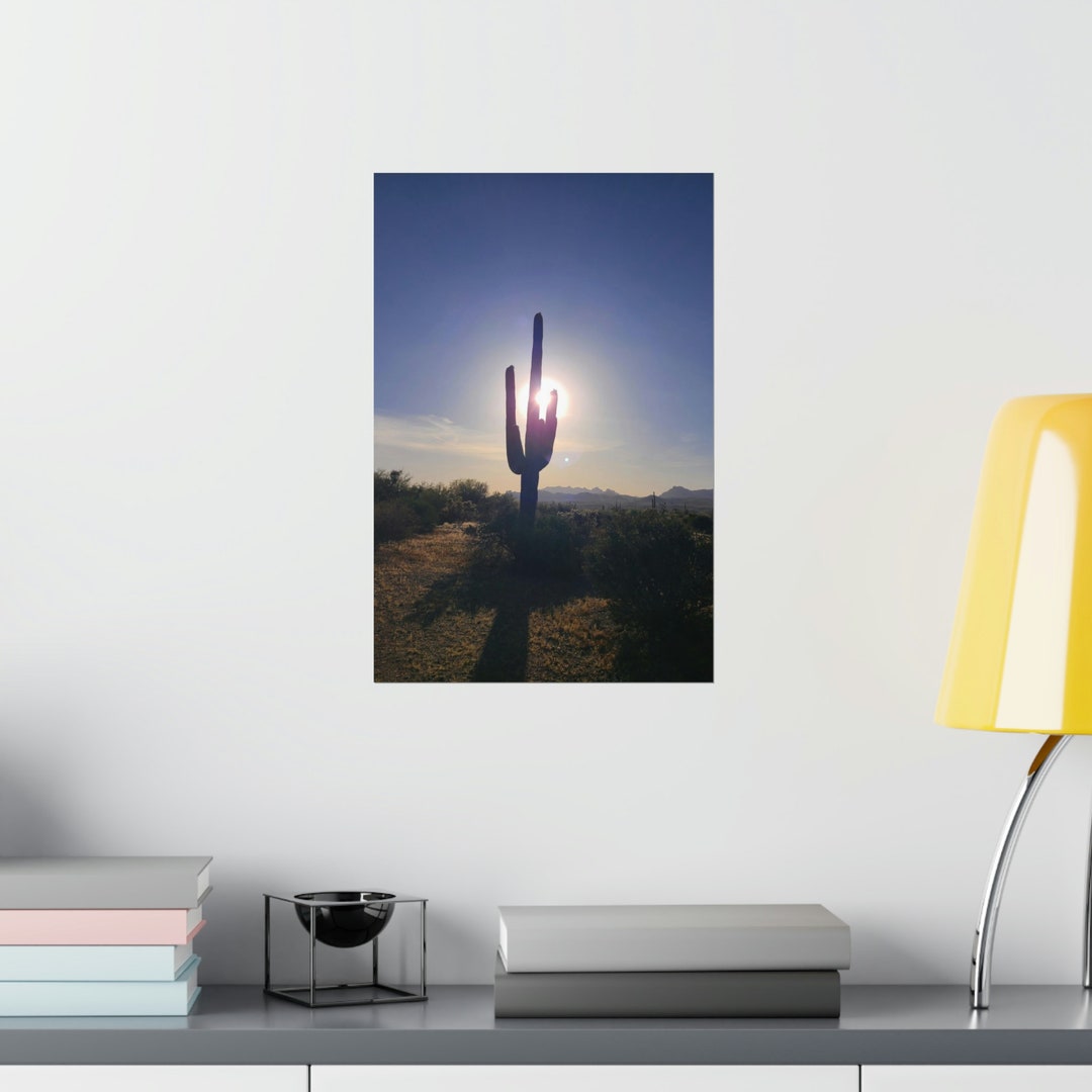 Sonoran Desert Saguaro Cactus Wall Art Print Poster , Sonoran Desert ...