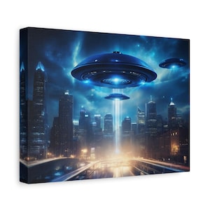 UFO Invasion Canvas Gallery Wraps