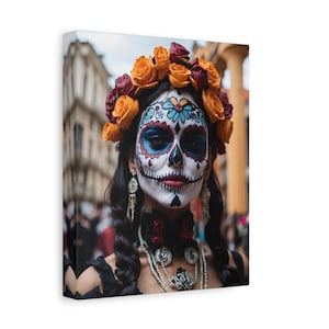 Sugar Skull Woman Canvas Gallery Wraps