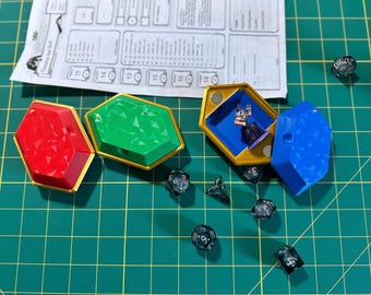 D&D Miniature Vault - Soul Gem | Tabletop RPG Accessory | Dungeons and Dragons Hero Storage Box | DND Mini Holder | Fantasy Gift for Gamers