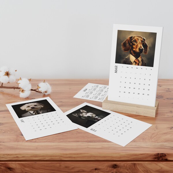 Dog Desk Calendars 2025 Etsy