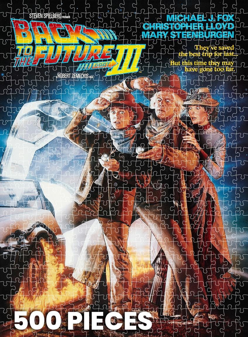 Jigsaw Puzzle of the Back to the Future III 1990 Movie Poster | 1000, 500, 252, 110 Pieces | Adult Jigsaw Puzzles Gift, Jigsaw Puzzles 1000 Jigsaw Puzzle of the Back to the Future III 1990 Movie Poster | 1000, 500, 252, 110 Pieces | Adult Jigsaw Puzzles Gift, Jigsaw Puzzles 1000