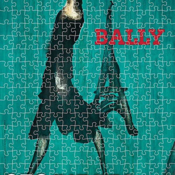 Adult Jigsaw Puzzle Bernard Villemot Vintage Bally Poster | Available in 1000, 500, 252 and 110 Pieces | UK made Jigsaw Puzzles