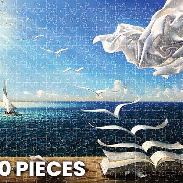 Jigsaw Puzzle Salvador Dali Book to Birds | Disponible en 1000, 500, 252 et 110 pièces | Salvador Dali Puzzles Difficiles Art