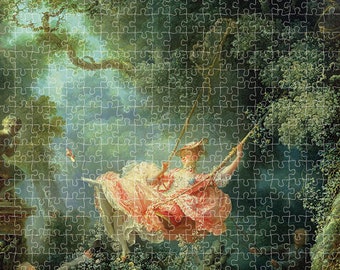 Jigsaw Puzzle The Swing Painting by Jean-Honoré Fragonard | Available in 1000, 500, 252 and 110 Pieces | Beautiful Jigsaw Art