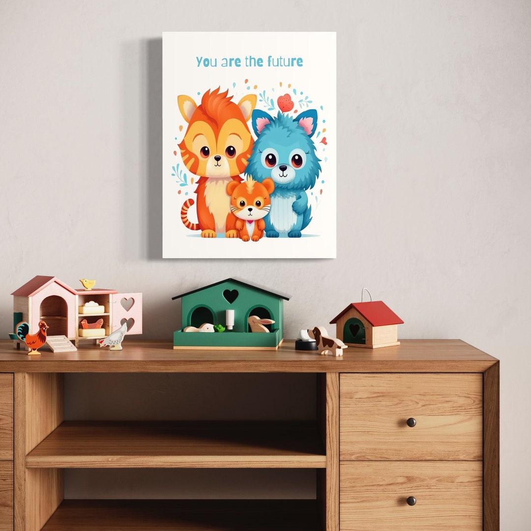 Quirky Animal Art Nursery Art Print Whimsical Animal Wall Etsy