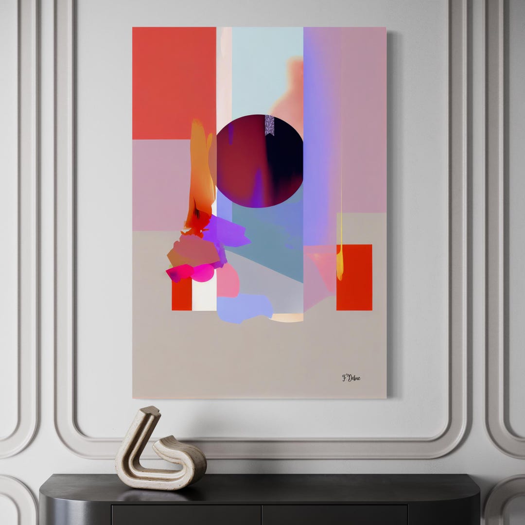 Neutral Abstract Canvas Wall Art: Modern Geometric Print - Etsy