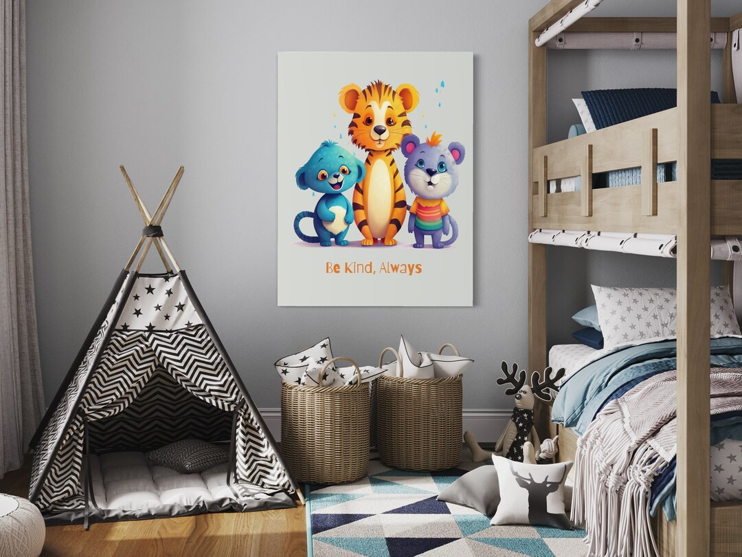 Colorful Animals Art Print Nursery Art Print Quirky Animal Etsy