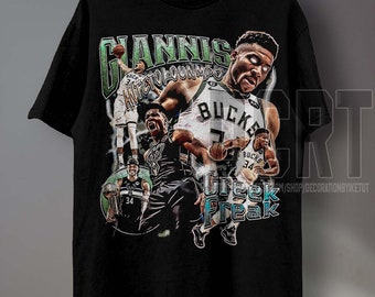 Giannis Antetokounmpo Basketball Shirt - Classic 90s Graphic Tee - Unisex - Vintage Bootleg - Gift - Retro GA1807