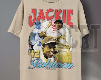 Jackie Robinson Graphic Tee: Vintage 90-tals basebolltröja ID