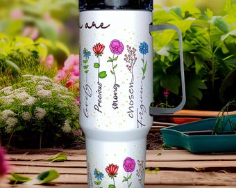 Inspirational Faith Tumbler: God Says You Are - 40 oz Stainless Steel