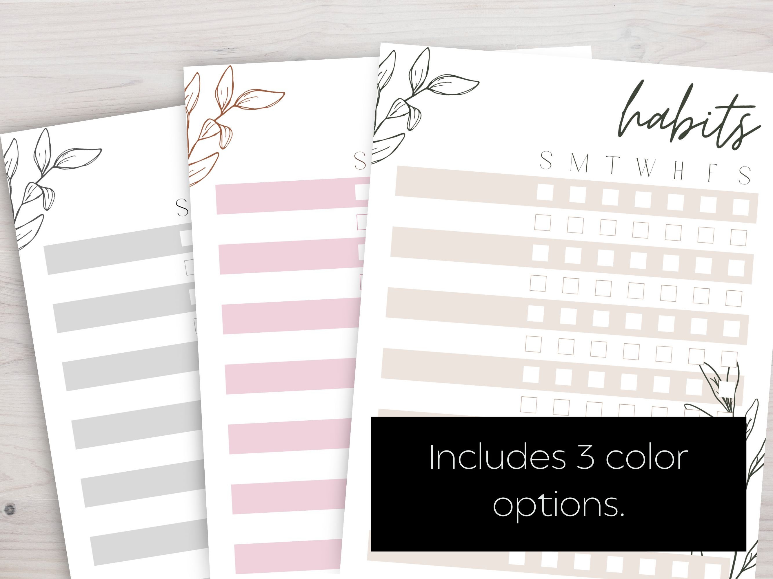 Weekly Habit Tracker Printable - Etsy