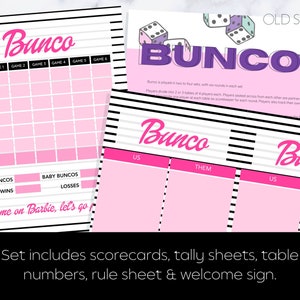 Let&#39;s go party! Bunco Scoresheet Set - Bunco Scoresheet Printable