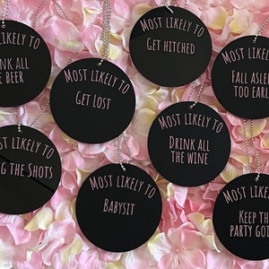Funny Party Superlative Necklaces - Best & Worst Awards for Friends, Custom Party Accessories