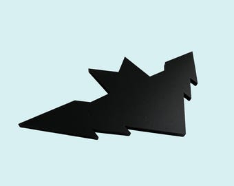 Black Acrylic Batarang Prop - Cosplay Accessory