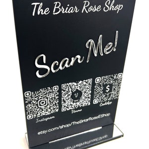 Multi QR Business Social Sign