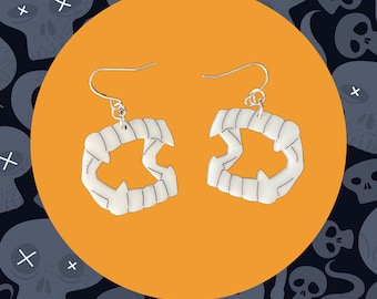 Vampire Teeth Toy Earrings