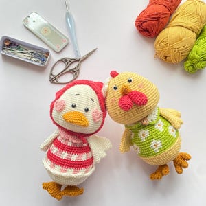 Chicken and Duck Amigurumi Crochet Pattern (English PDF Bundle)