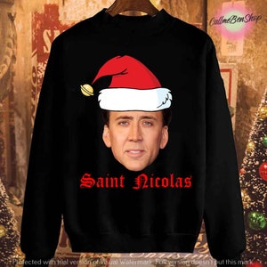 Nicholas cage christmas jumper top