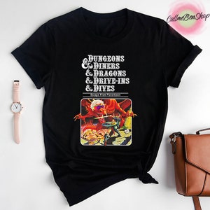 Dungeons And Diners And Dragons And Drive-ins And Dives T-Shirt, Dungeons And Dragons Shirt, Dnd Shirt, Dungeon Master Vintage Shirt image 1