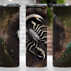 Zodiac Tumbler: Personalized 20oz Stainless Steel Skinny Tumbler