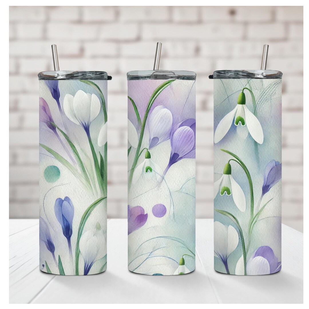 Vintage Pastel Floral Stainless Steel Tumbler