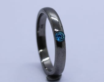 Blue Topaz Sterling Silver Ring - Jujutsu Kaisen Yuta Inspired